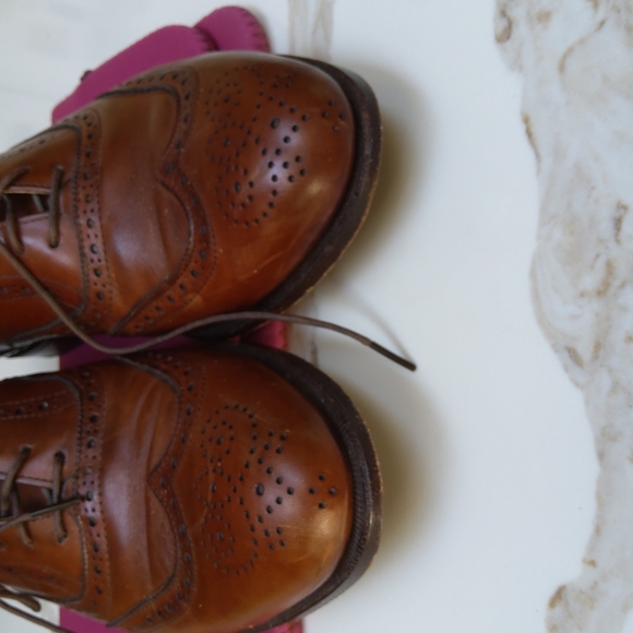 Cole Haan Derby Oxford Wingtip brown leather lace up shoes Mens 9 - Picture 11 of 11